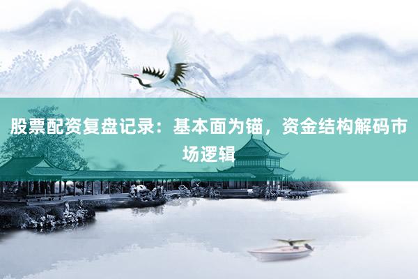 股票配资复盘记录：基本面为锚，资金结构解码市场逻辑