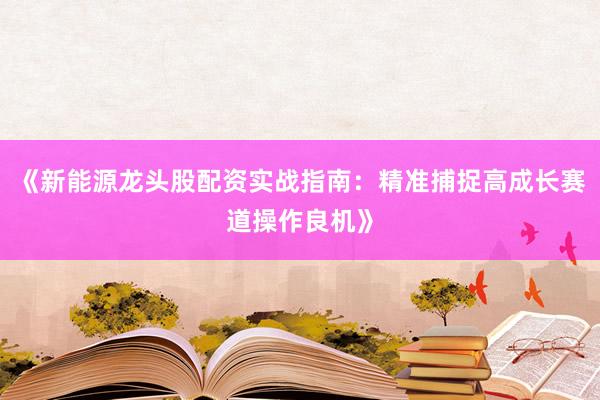 《新能源龙头股配资实战指南：精准捕捉高成长赛道操作良机》