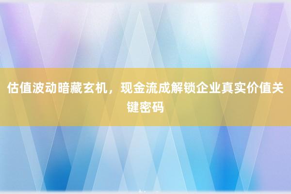 估值波动暗藏玄机，现金流成解锁企业真实价值关键密码