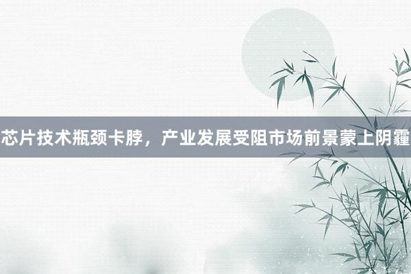 芯片技术瓶颈卡脖，产业发展受阻市场前景蒙上阴霾