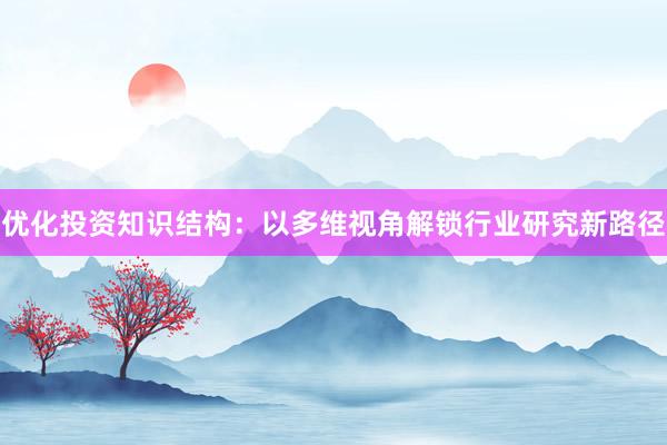 优化投资知识结构：以多维视角解锁行业研究新路径
