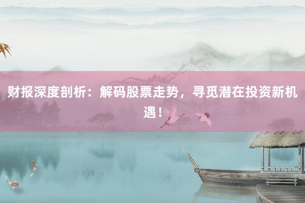 财报深度剖析：解码股票走势，寻觅潜在投资新机遇！