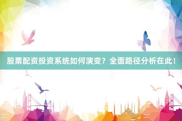 股票配资投资系统如何演变？全面路径分析在此！