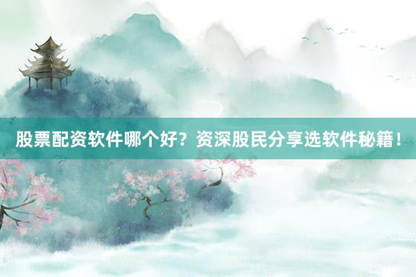 股票配资软件哪个好？资深股民分享选软件秘籍！
