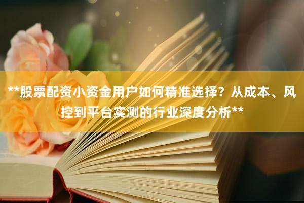 **股票配资小资金用户如何精准选择？从成本、风控到平台实测的行业深度分析**